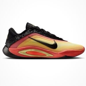 Nike Black and Gold Sneakers with Red Accents